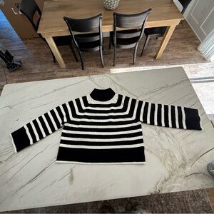 Striped Black and White Women's Sweater target universal threads